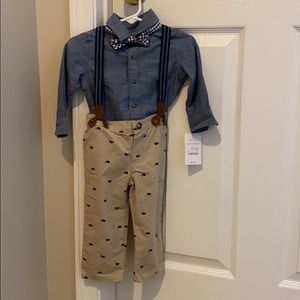 Carter’s infant boy suspender outfit